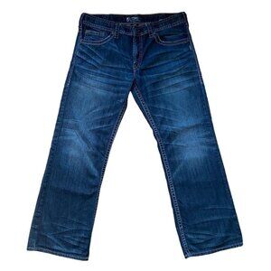 Silver Jeans Co. ZAC Men’s Relaxed Fit Straight Leg size 38 Blue Denim Jean